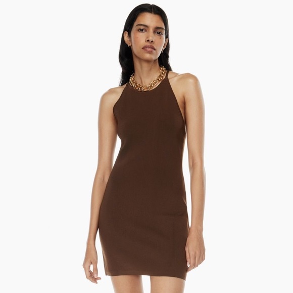 ⭐️SOLD⭐️ Aritzia Babaton Sculpt Knit Halter Dress - Picture 1 of 8